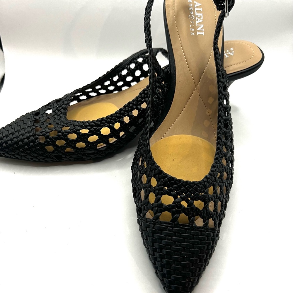 Alfani Black Woven Heels